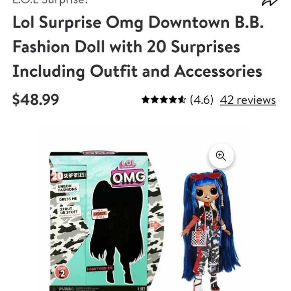 2 LoL OMG Doll New in the box "Uptown Girl" & "Downtown Girl" - Picture 2 of 8